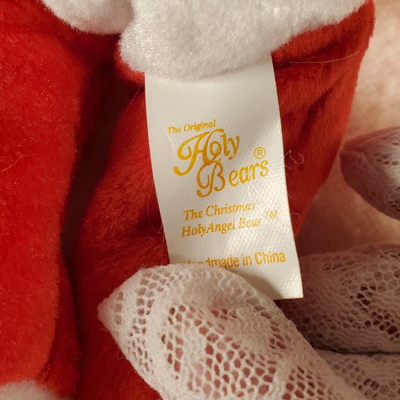 Vintage Christmas Angel Holy Bear Beanbag Plush Stuffed Animal 9" Tags 2001 - Picture 7 of 10